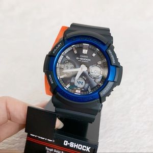 NIB Casio G-Shock GSC14 Black-Blue Atomic Time Sports Watch Cobalt